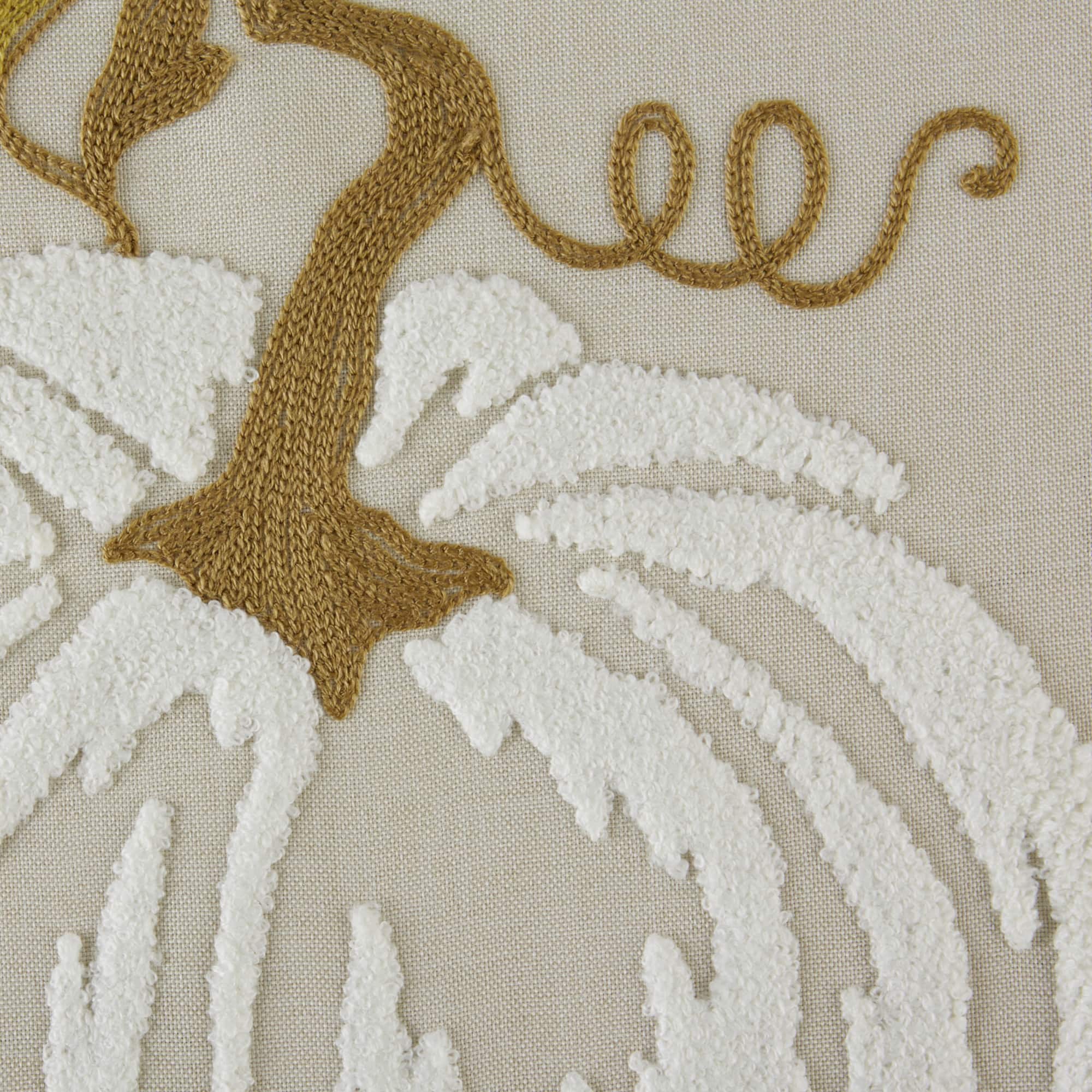 DII® 70" White Pumpkin Embroidered Table Runner